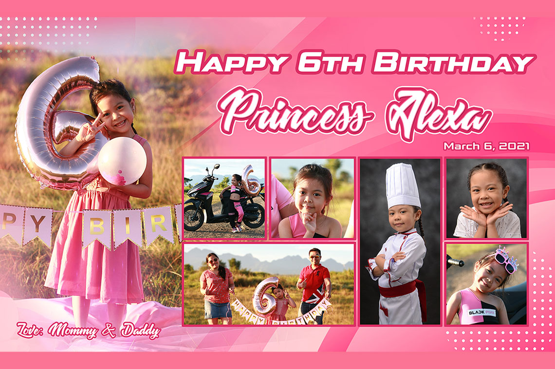 Banner Prints - Princess Alexa Birthday